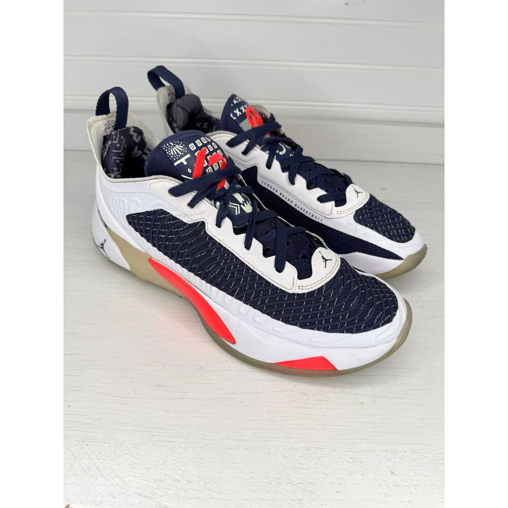 Jordan Luka 1 Quai 54 Men’s Size 10 White Navy Infrared FB1806-150 - Picture 2 of 7